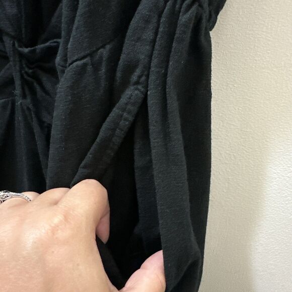 Ava & Viv Womens Midi Sheath Dress Size 2X Black Linen Sleeveless Classic LBD - Picture 10 of 14